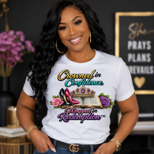 Crowned in Confidence, Wrapped in Redemption™ T-Shirt